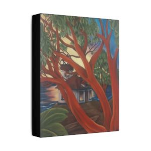 Lime Kiln Lighthouse with Madrona Canvas Prints