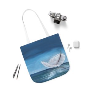 Lighten Up! Feather Canvas Tote Bag
