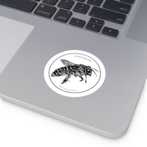 Bee Pause Button, Sticker