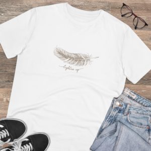 "Lighten Up" Feather. 100% Cotton, Organic Creator T-shirt - Unisex